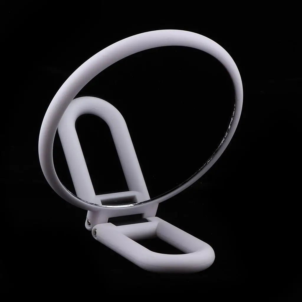 원형 휴대용 양면 화장 거울 확대경 거울(걸이 구멍 포함) X2