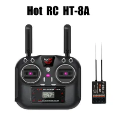 Hotrc HT-8A Transmitter and 8CH F-08A Receiver With Box for Drone RC Aircraft RC Car RC Ship