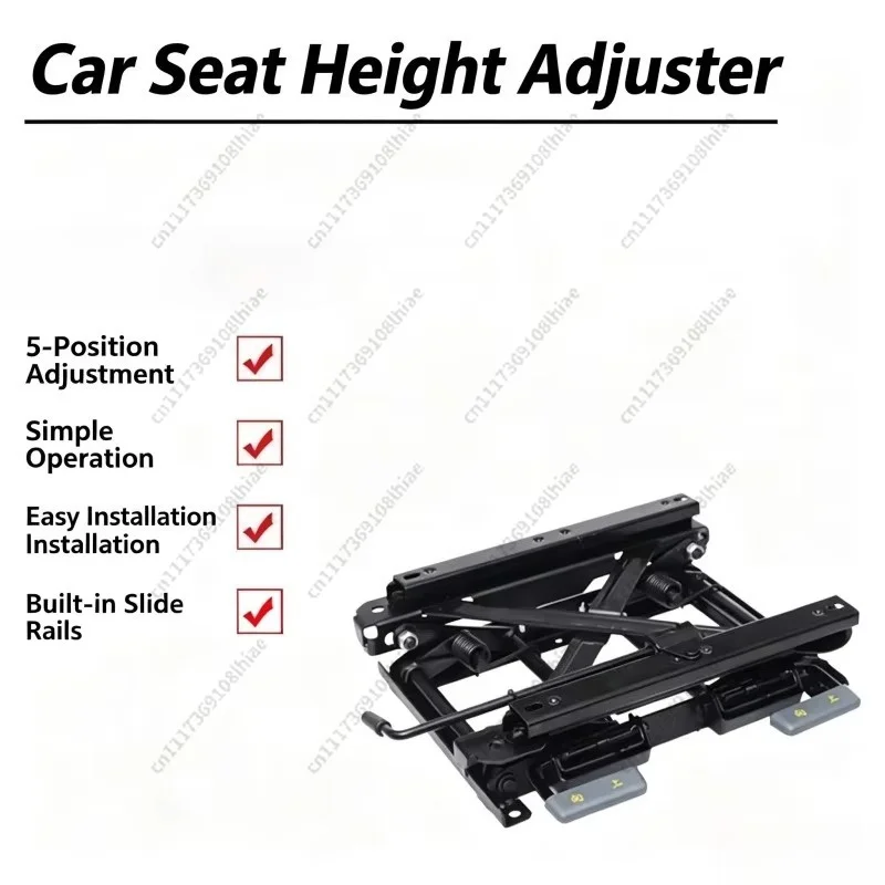 Universal Car Seat Height Adjuster Base, Forward Backward Slide & Tiltable Seat Lifting Mechanism Vehicle Seat Modification