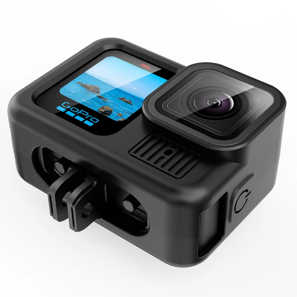 Silicone Case for GoPro Hero 13 Black Tempered Glass Screen Protector Protective Film Flip Battery Side Cover Lens Cap