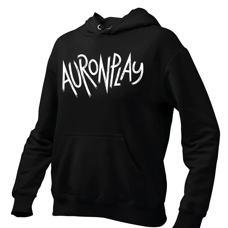 Auronplay Fleece Hoodie Spanisch Youtuber Komiker wesentliche grundlegende Sweatshirt für Männer Frauen Streetwear Pullover