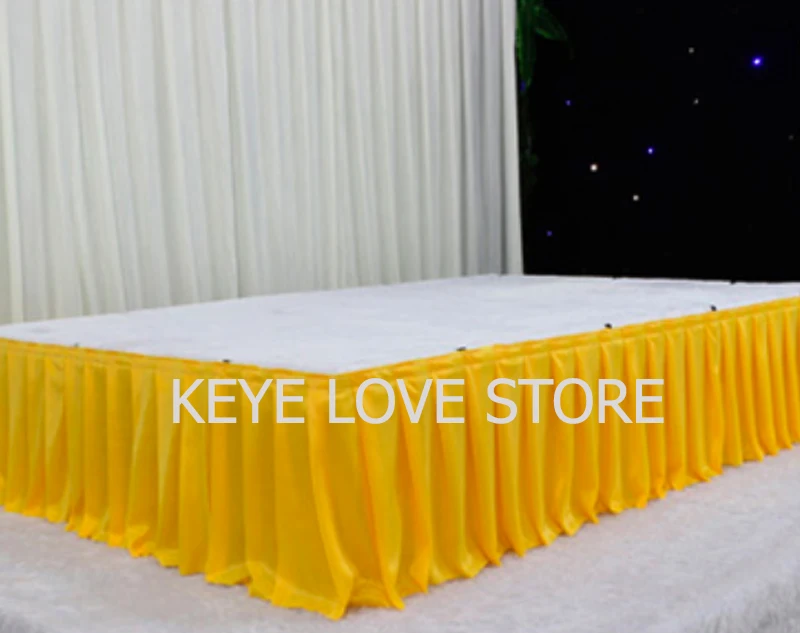 Ice Silk Table Skirt Tablecloth Skirting Drape For Wedding Event Party Decoration Table Cloth Cover Decoration Mariage Table