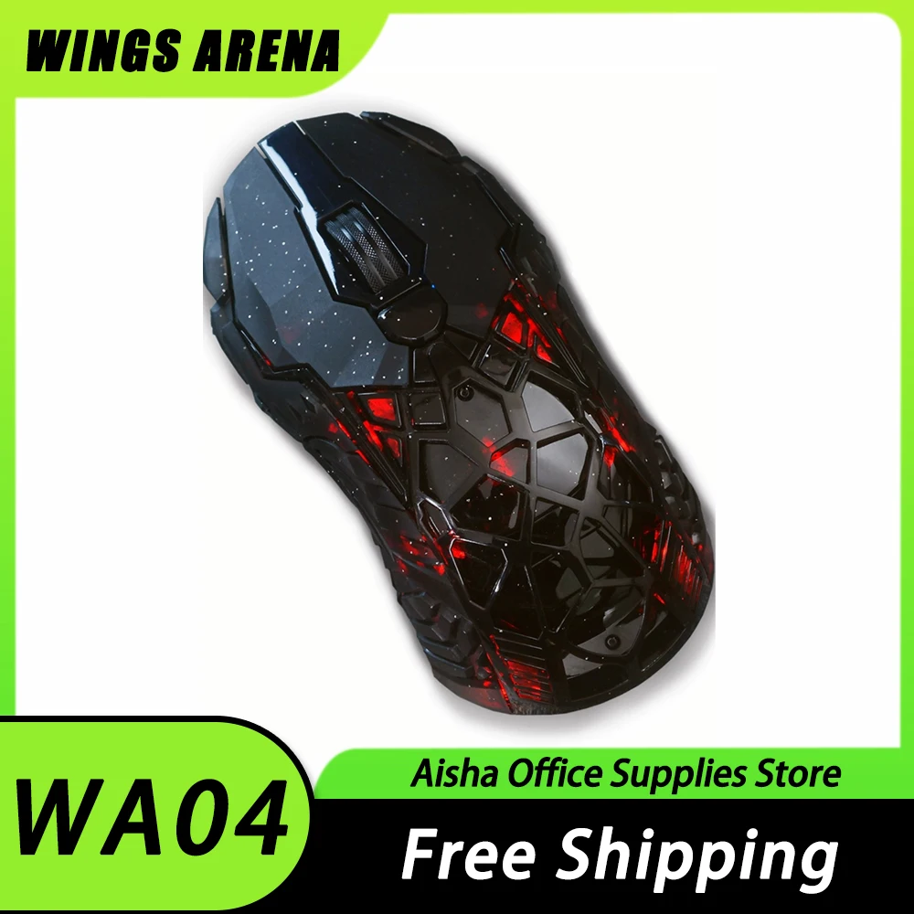 

WING SARENA WA04 Wireless Mouse PAW 3370 Sensor Dynamic RGB Gaming Mouse Low Delay FPS Two Mode Mice PC Gamers Computer Office​