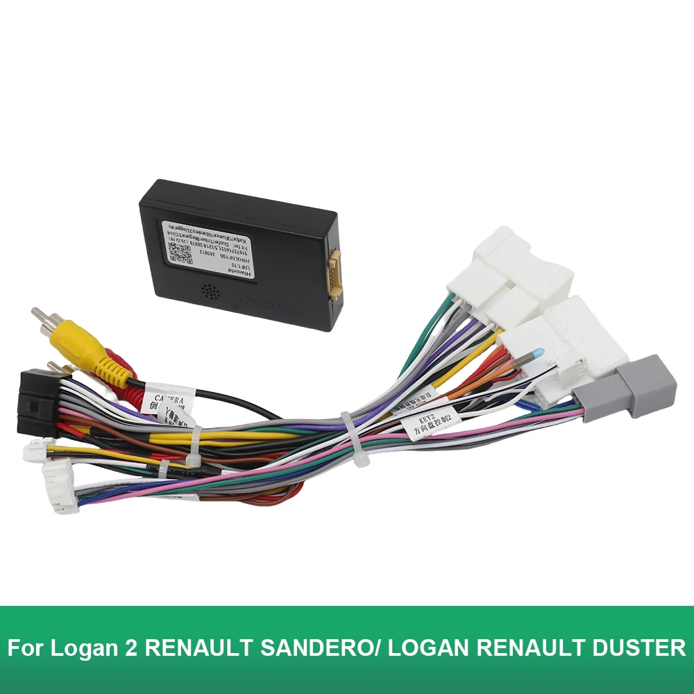 

For Logan 2 RENAULT SANDERO/ LOGAN RENAULT DUSTER Canbus Car 16pin Power Cord Wiring Harness Adapter