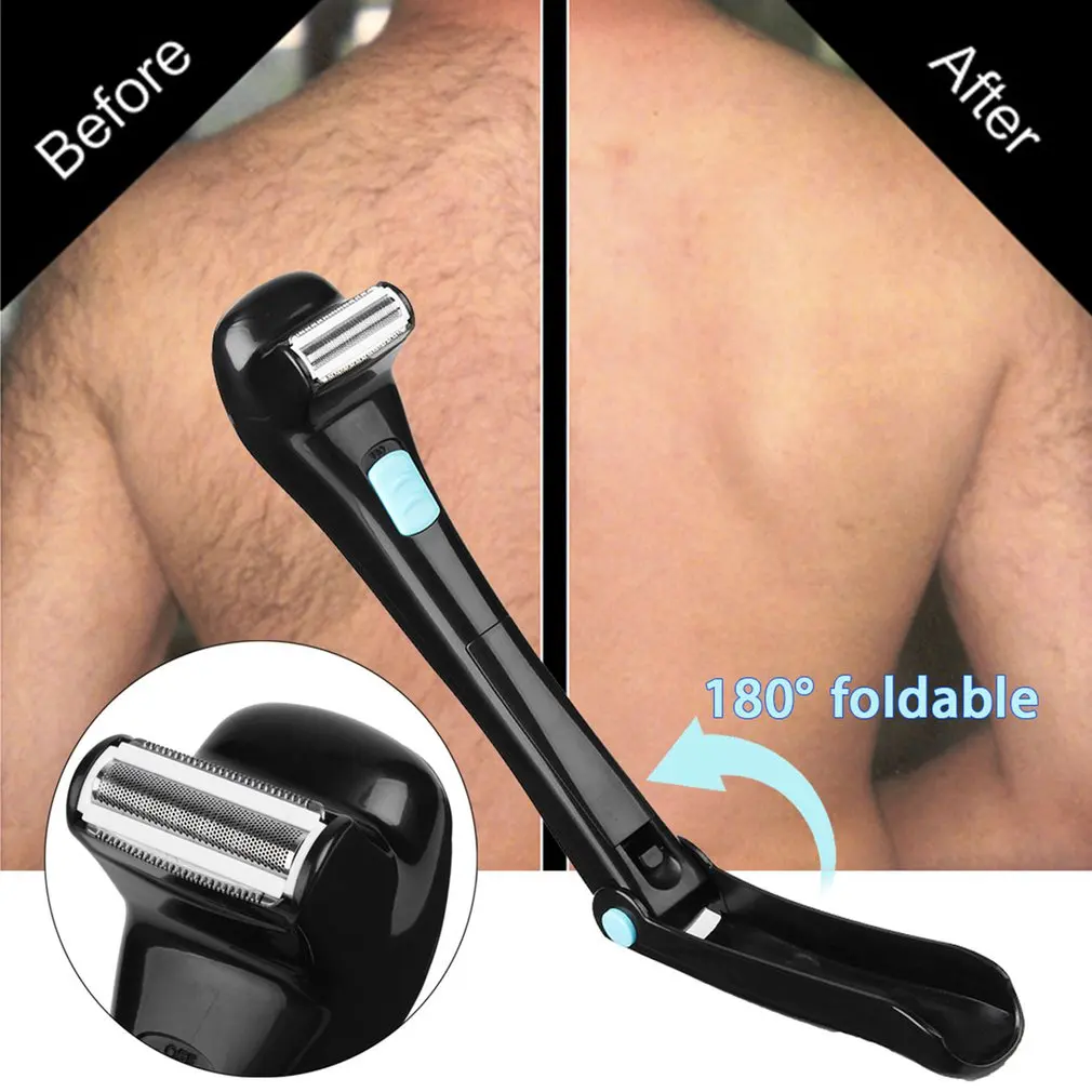 

Back Shaver with 2 Shock Absorber Flex Heads, Power Hinge, Extreme Reach Handle and Power Burst