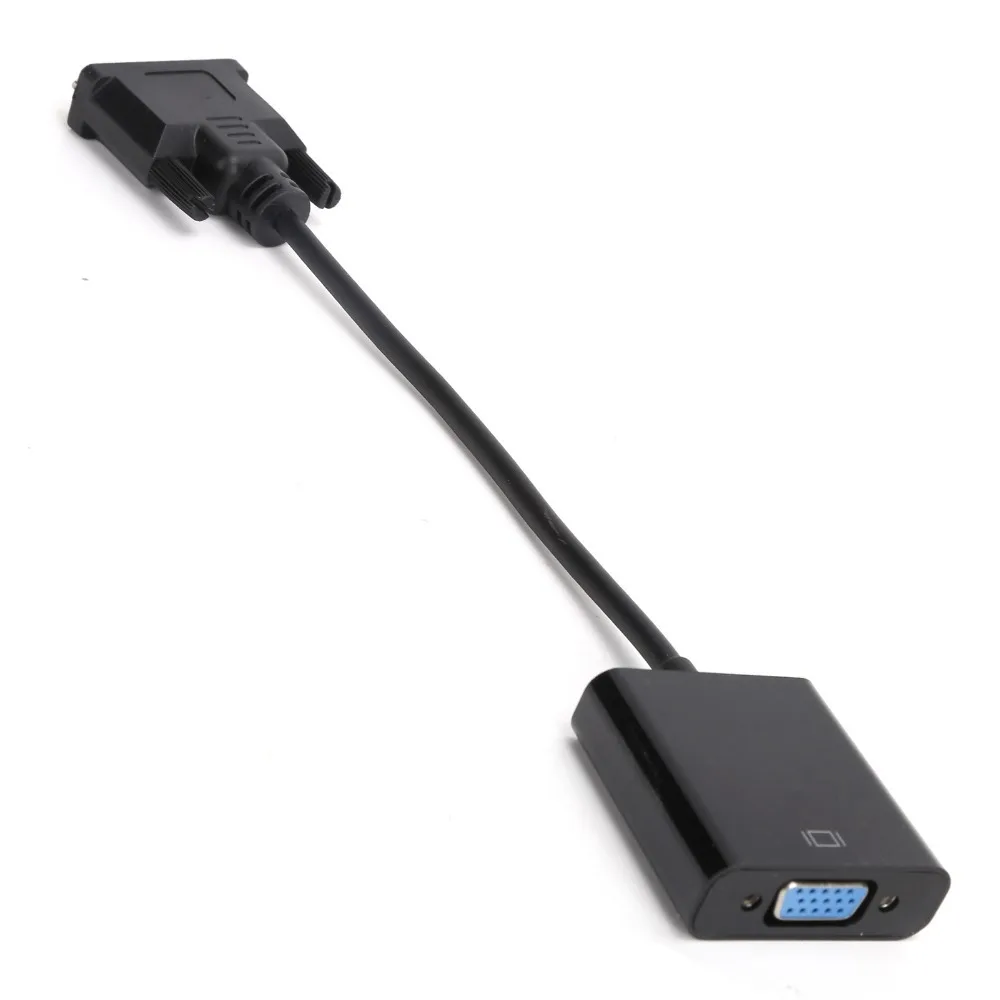 DVI 24+1 to VGA DVI Male to VGA Female Adapter Plug and Play Active DVI Adapter Conversion Cable for Desktop Tablet Computer