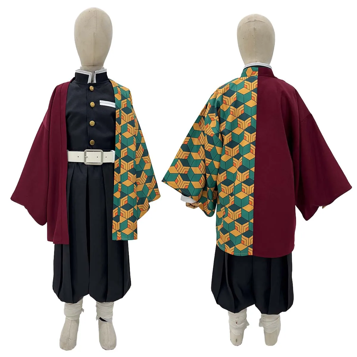 

HOLOUN Tomioka Giyuu Kochou Shinobu Agatsuma Zenitsu Kamado Tanjirou Anime Cosplay Costume Halloween Christmas Haori Top Pants