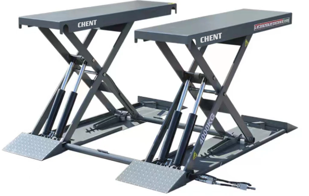 تخصيص 1.2 م/1.4 م/1.6 م رفع سيارة مقصية هيدروليكية متنقلة مع اسطوانة مزدوجة مع شهادة CE #2