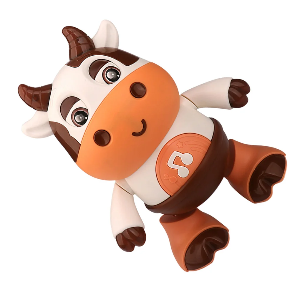 電動子牛ミュージカルスイング カラフルなライト 面白い音 移動学習玩具 早期学習ツール 子供用玩具