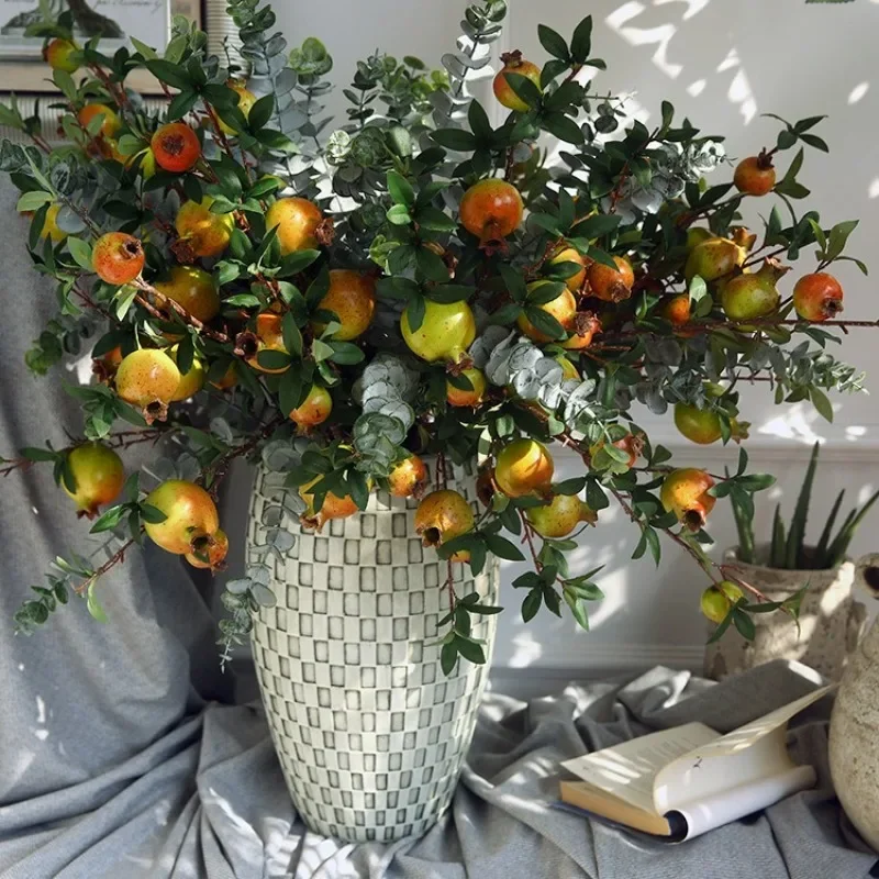 Simulated Fruit, Artificial Pomegranate Fruit  Home Decoration Photography Props Simulated Plants Autumn Decoration