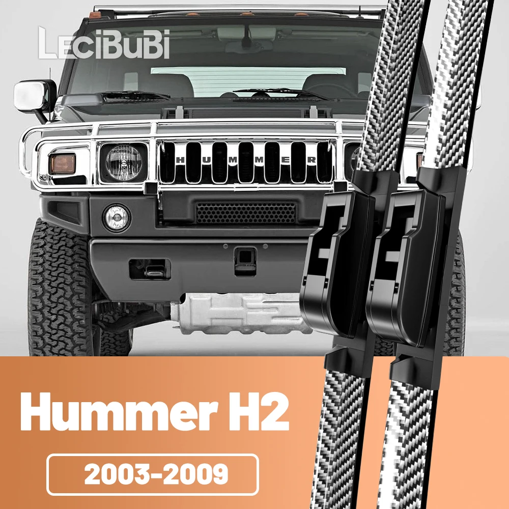 2 stücke Frontscheibe Scheibenwischerblätter Carbon Faser Scheibenwischer Für Hummer Hummer H2 2003-2009 2004 2005 2006 2007 2008