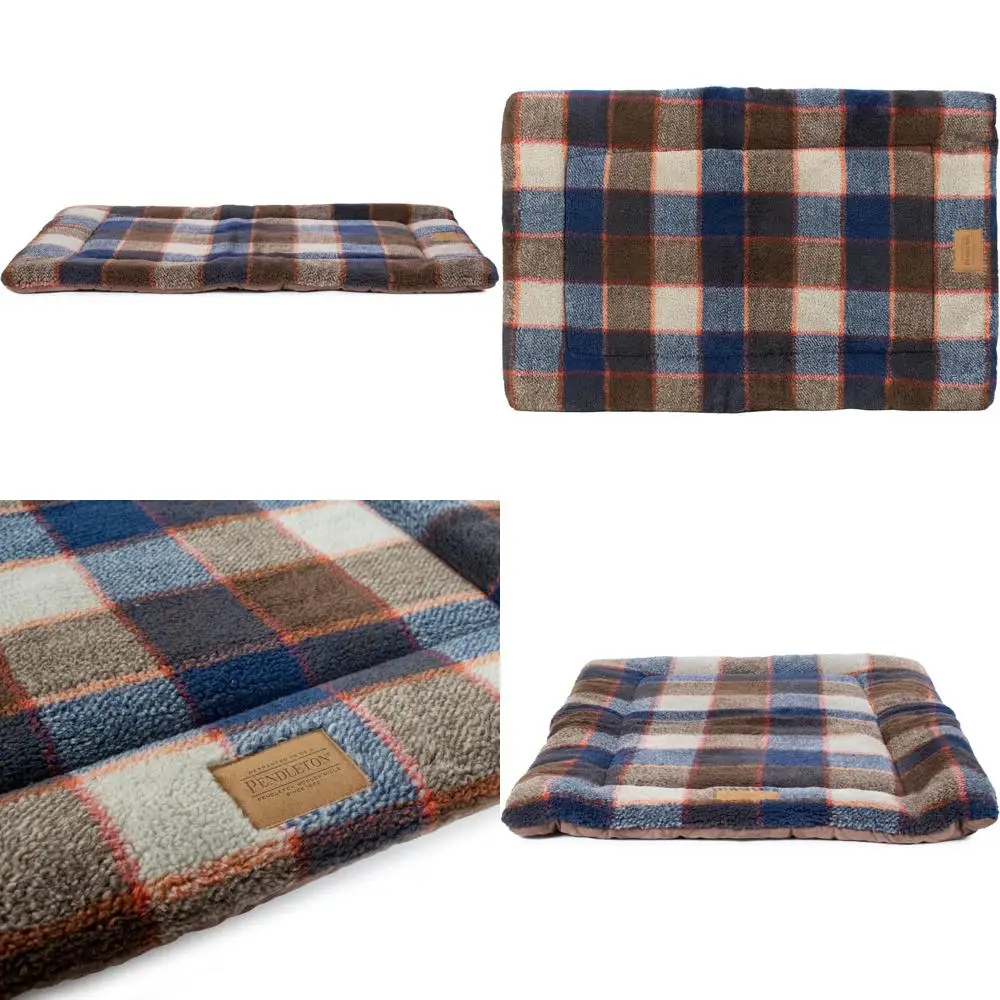 

Плюшевая ортопедическая кровать для собак с горным узором, средний размер