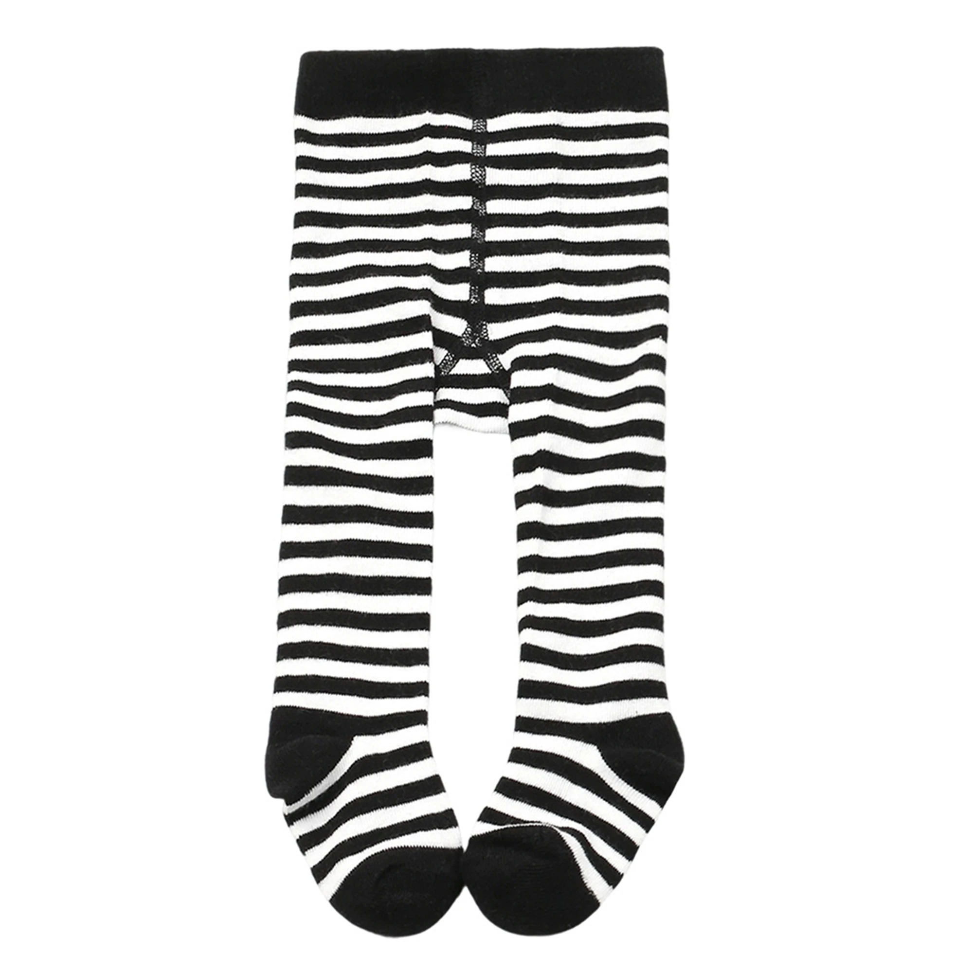 Toddler Baby Girl Knit Leggings Christmas Elastic Band Striped Tights Pantyhose Socks