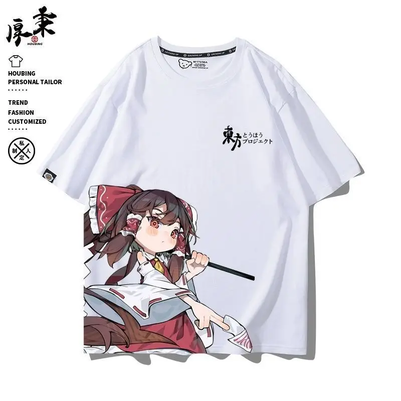 

Touhou Project Hakurei Reimu Women's Short Sleeve Tee Summer Casual Cute Men's Sport Tops Hot Anime Fans T-shirt Unisex Tops