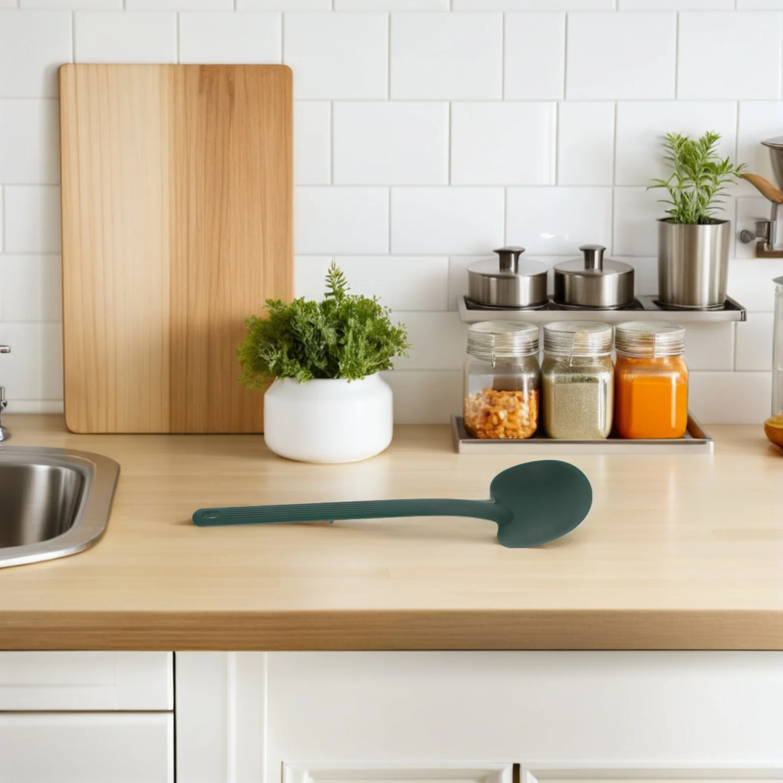 

Silicone Spatula Set Heat Resistant Non-Stick Kitchen Utensils Wok Cooking Flat Turner Cherry Mushroom Design High Temp For