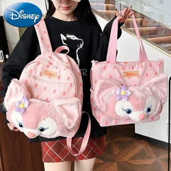 Disney New Girls School Bag Big Head Backpack Plush Fox Cartoon Versatile Cute Duffy Lina Belle Backpack Gift