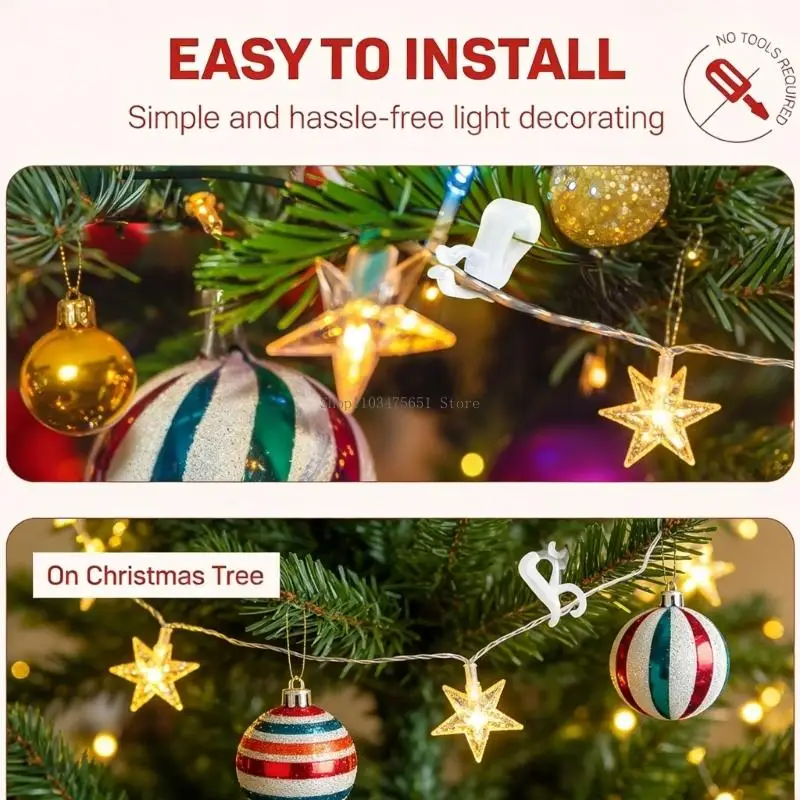  Universals Outdoor Light Holders Pack Of 200 For Securely Hanging LED Strings And Decorations