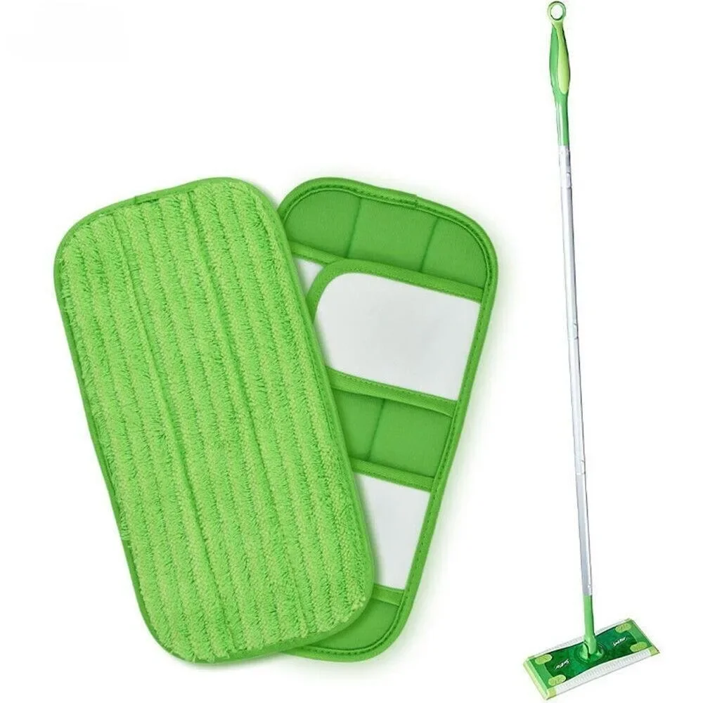 1PC Microfiber Reusable Mop Pads Fits 12 Inch for Swiffer Sweeper Cleaner Washable Fiber Cloth Household Mopping Accessory