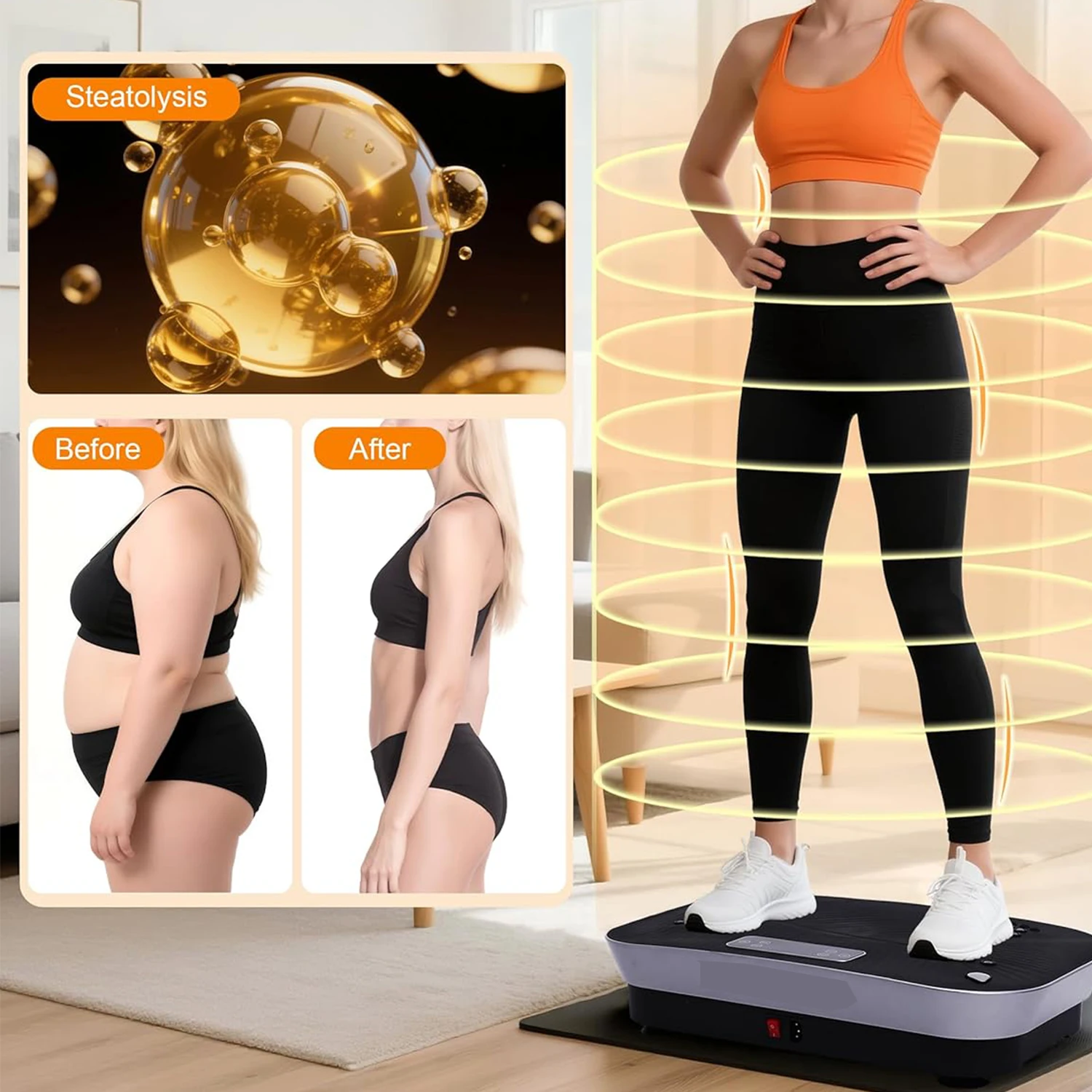 Vibration Plate Machine 180 Speeds Shake Plate Lymphatic Drainage Weight Loss Vibrating Fitness Platform 460LB Capacity 2026