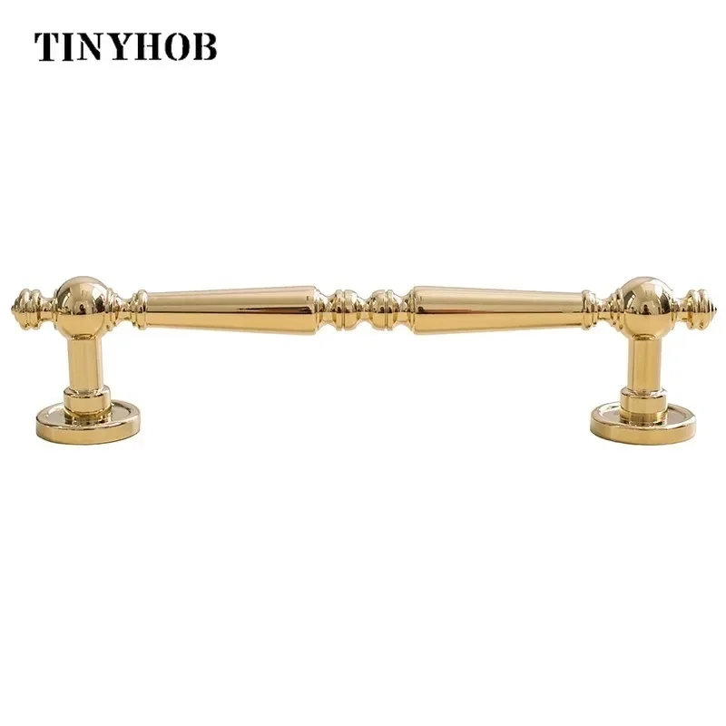 Bright Gold Solid Cabinet Handle and Knob Brass Drawer Knobs T Bar Bedroom Kitchen Cupboard Hardware Bathroom Furniture