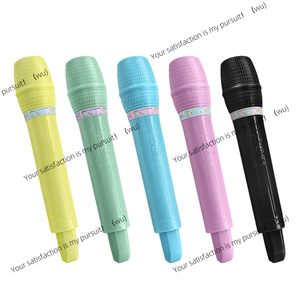 5 Colors Simulation Microphone Props Microphone Pretend Toy Fake Microphone Costume Prop For Home Bar Party Decoration Kids Gift