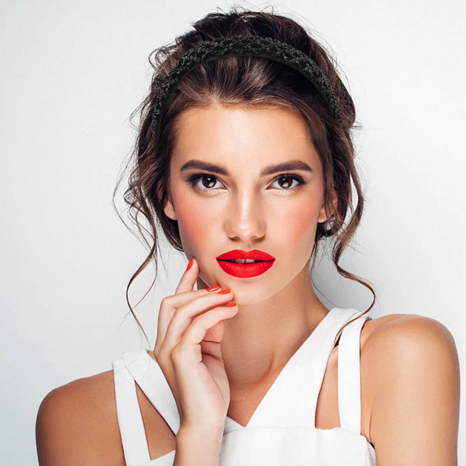 

1 шт., обруч для волос с кристаллами, повязка на голову из бисера, модное украшение для волос, тонкое качество изготовления, изысканные детали