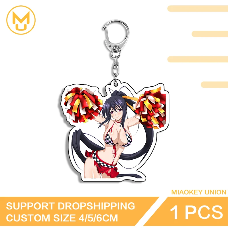 التشجيع فريق فتاة Himejima Akeno كيرينغ فريد الجدة شخصية الاكريليك الدعائم للأصدقاء موضة حلقة رئيسية الهدايا #1