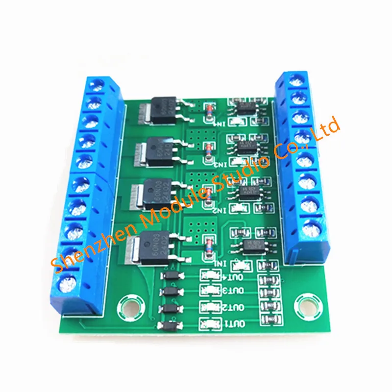 MOS FET 4-Kanal-Puls-Trigger-Schalter-Controller-Board PWM Optokoppler Opto-Isolator-Treiberplatine für Motor-LED-Licht