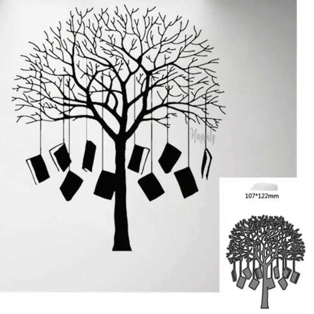 Baum Buch Handwerk Präge Form Metall Stanzformen DIY Dekorative Scrapbooking Album Karte Herstellung