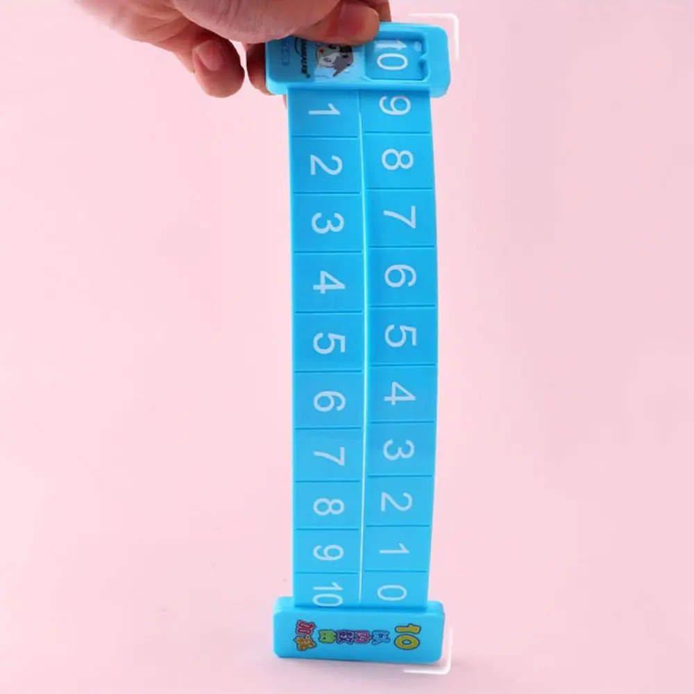 Plastic Math Decomposition Ruler Pink/Blue Portable Subtraction Ruler Teaching Demonstration Within 20 Addition Ruler