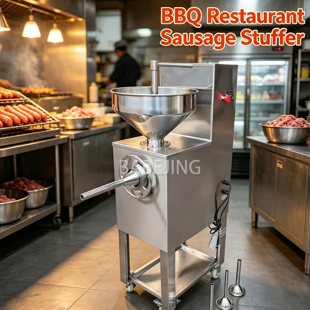 BABEJING Electric Commercial Sausage Filling Machine Fully Automatic Stainless Steel for Business Use