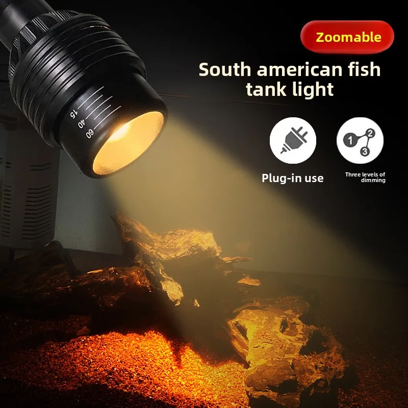 

LED Spotlight Fish Tank Decorative Aquatic Lamp Aquarium Ornamental Fish Tank Clamped Downlight Rain Forest Tank