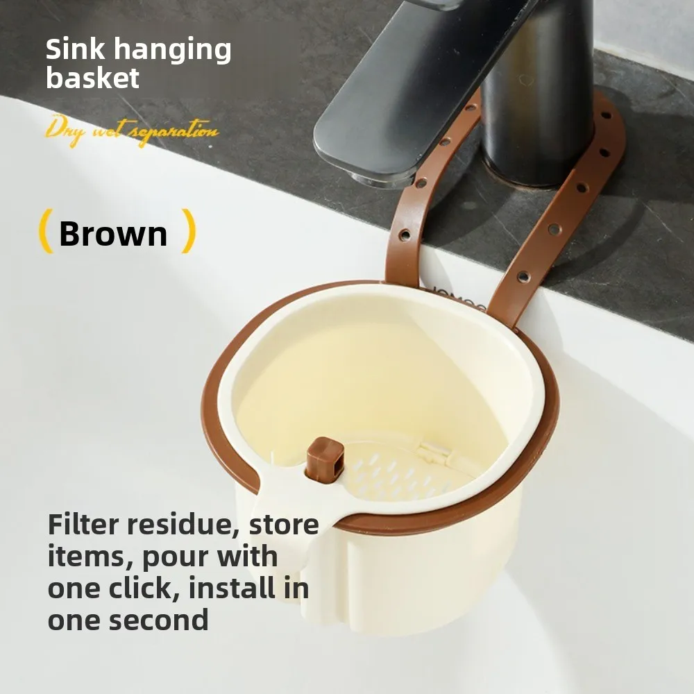 

Openable Bottom Sink Hanging Drain Basket Separate Versatile Kitchen Sink Filter Strainer Creative Press Dumping Waste