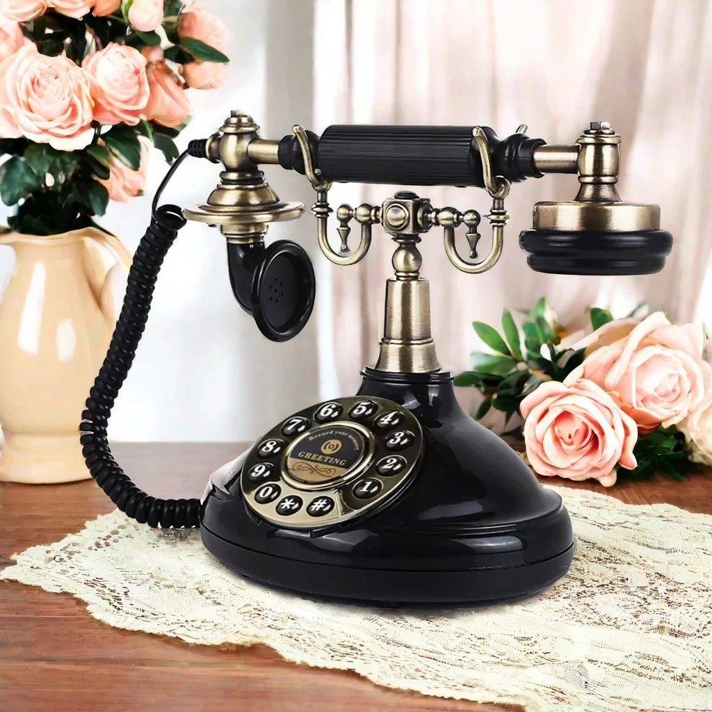 Księga wiadomości audio Telefon antyczny w stylu vintage Ceremonia powitalna Nagrywanie audio Księga gości na przyjęcie weselne Urodziny Najlepsza cena — zdjęcie produktu 4