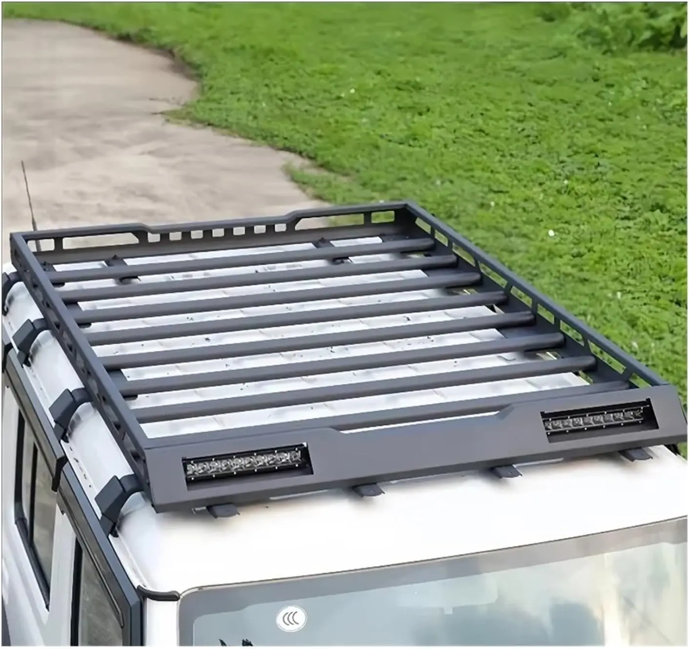 India Jimny Car Exterior Accessories Aluminum with LED Light Kit Cargo Roof Rack for New Jimny 2023 2024 5 Door