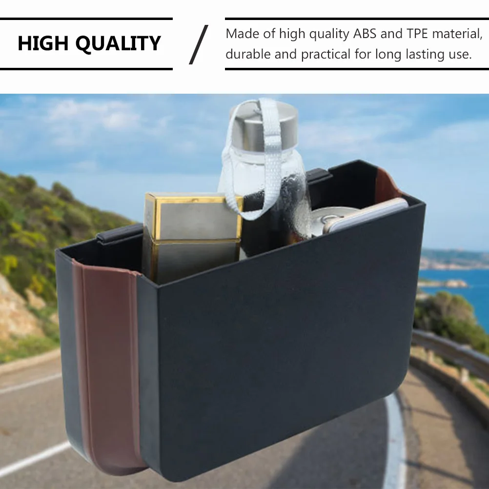 

Car Trash Can Foldable Storage Box Durable ABS TPE Back Seat Organizer High Capacity Easy Install Car Interior Decoration