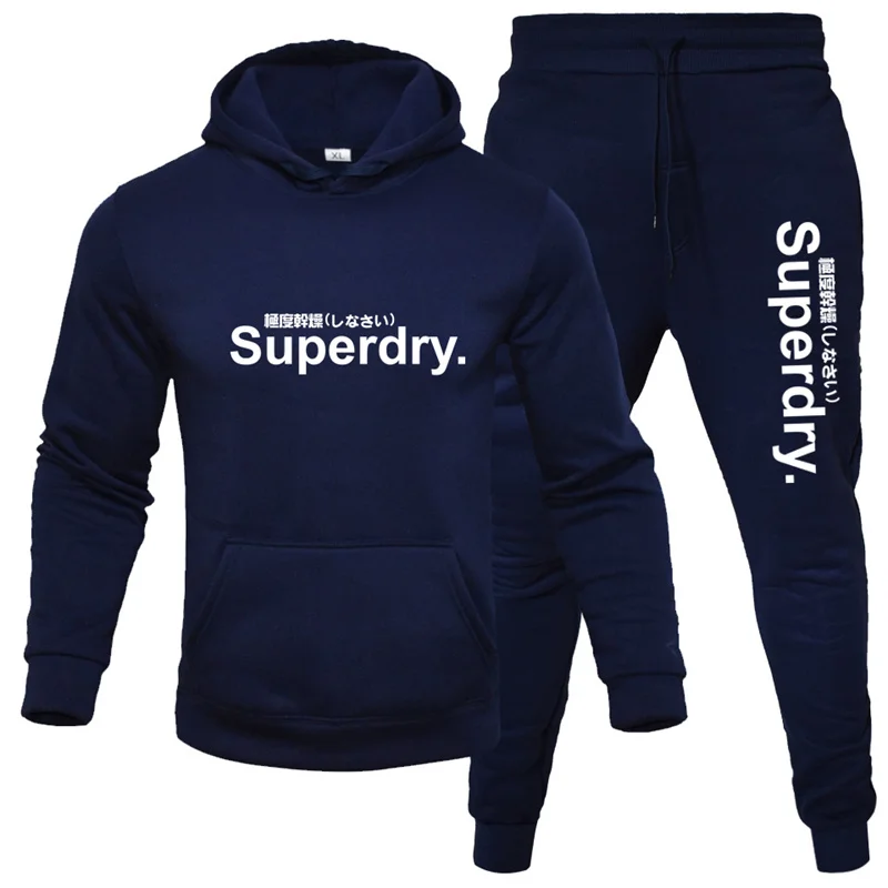 Men's Luxury Hoodie Sweatshirt Sweatpant for Male Hooded Tops Jogging Trousers Suit Casual Streetwear Tracksuit