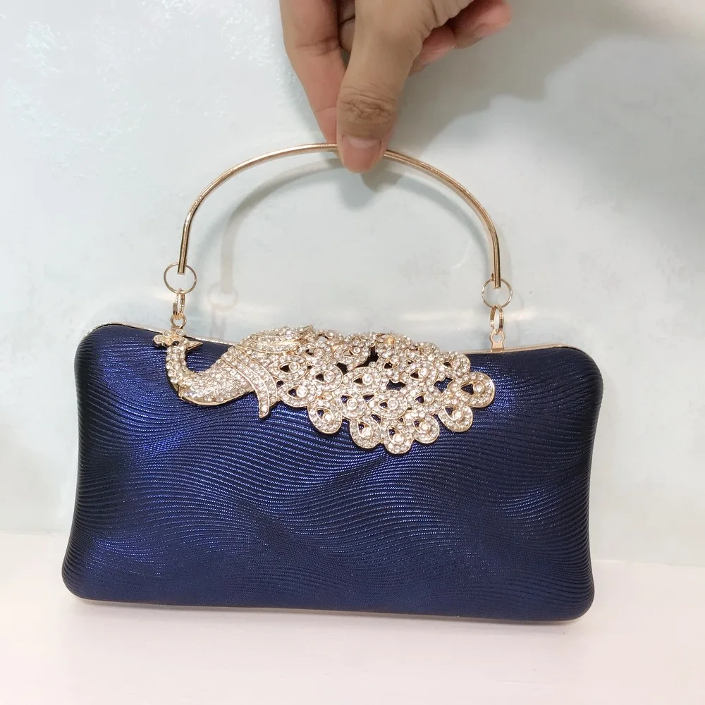 Velvet Luxury Women Evening Bags Rhinestones Flower Small Day Clutch Party Diamonds Lady Dress Shoulder Chain Handbags for Purse