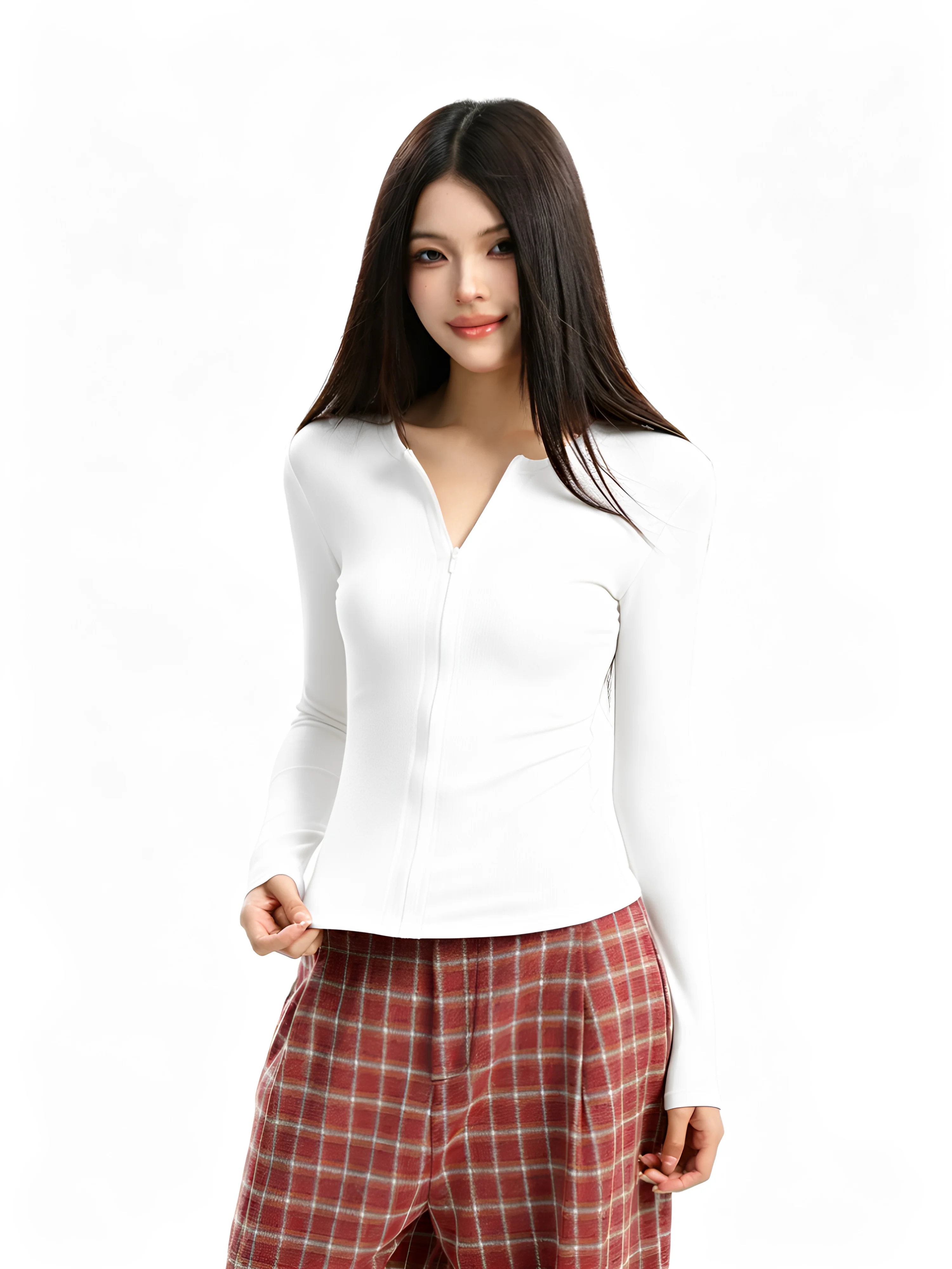 Slim Fit Long Sleeve Base Shirt Women's plus Size Spring Autumn New Style Inner Wear Shoulder Length Outerwear T-shirt Top