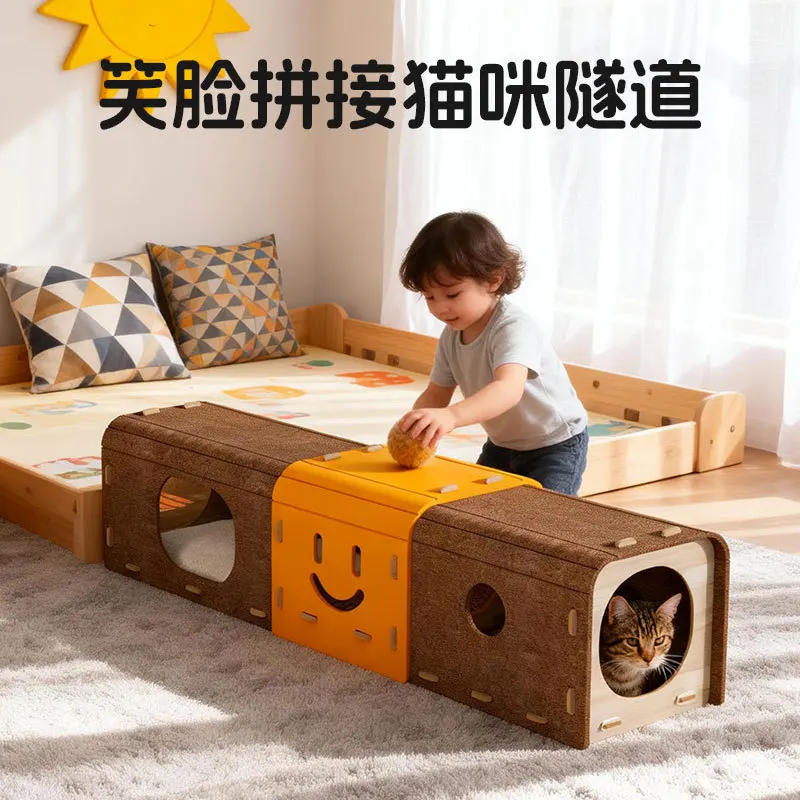 

Felt Cat Nest Cat Scratching Board Integrated Wear-resistant Non-chip Toys New Pet Nest Double Layer