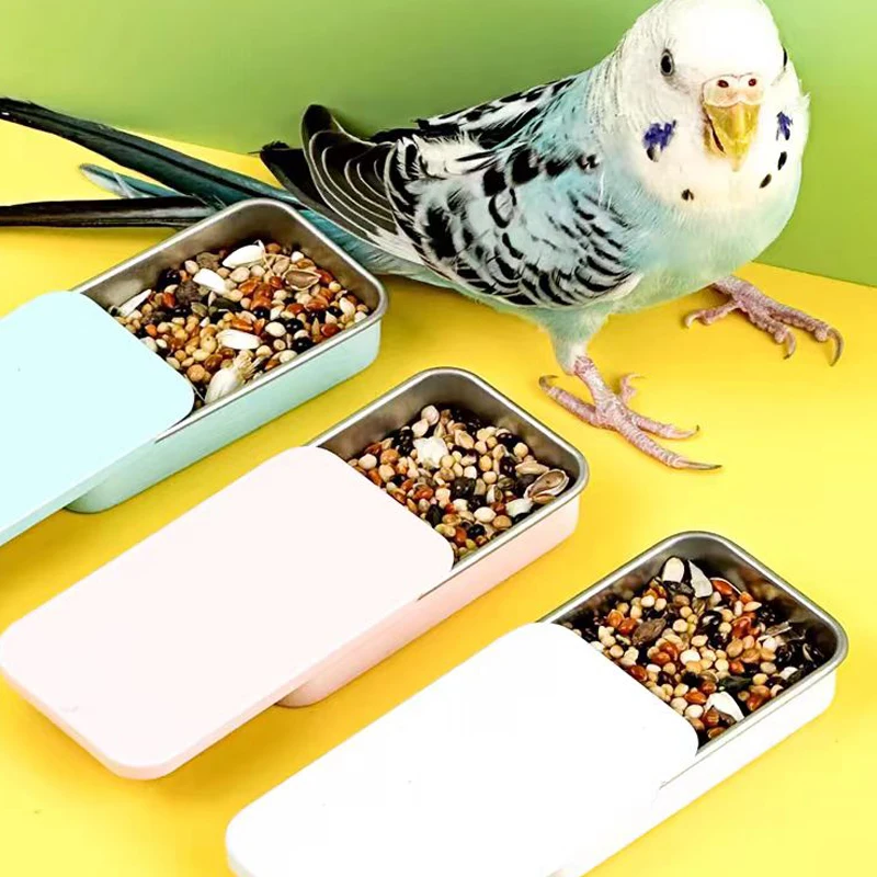 

1 Pc Bird Feeding Handheld Feeder Mini Feeding Box Multiple Colors Bird Training Food Jar Bird Growth Training Interactive Toy