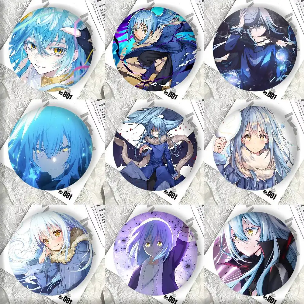 Anime T-That Time I Got R-Reincarnated As A Slime Rimuru Badge Tinplate DIY Backpack Clothing Accessories Jewelry Pins