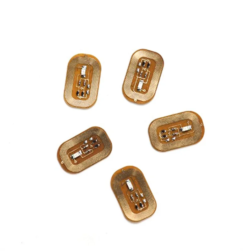 B46C 5Pcs NFC Flash Nail Sticker LED Bare Chip Intelligent Luminous Nail Lamp Nail Sticker Enhancement