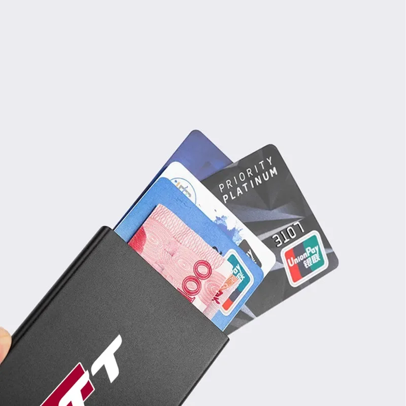 Automatic Metal Anti-theft Smart Wallet ID Card Credit Card Holder for Audi TT 8n 8j 8s mk1 mk2 mk3 Accessories Car Styling