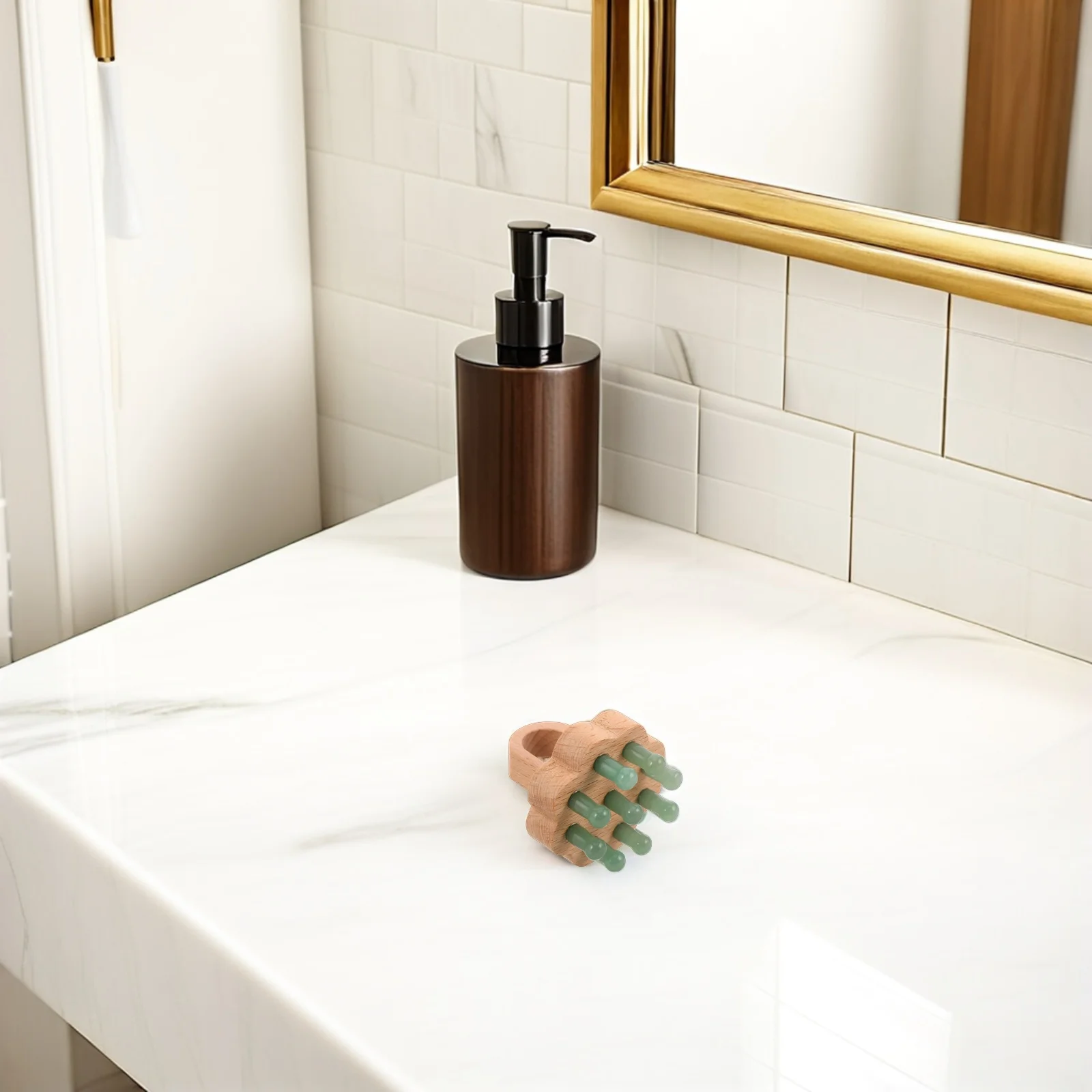 

Handheld Scalp Massager Comb for Men and Women Wood Hair Brush with Wide Teeth for -Free Styling and Relaxing Daily Scalp