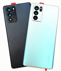 Original Gorilla Glass Battery Cover, Back Door, Rear Housing Panel Case, Camera Lens Adhesive, OPPO Reno6 Pro 5G