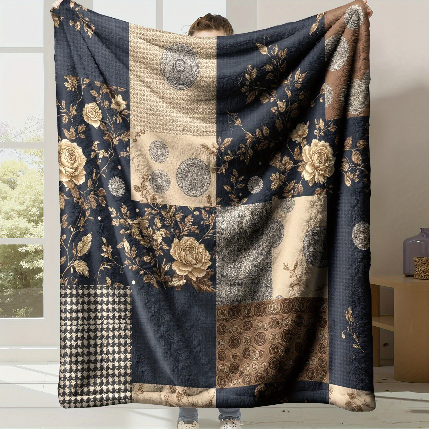 Nature Throw Blanket Soft Warm Bedspread Botanical Mushroom Design Couch Bed Forest Aesthetic Room Decor
