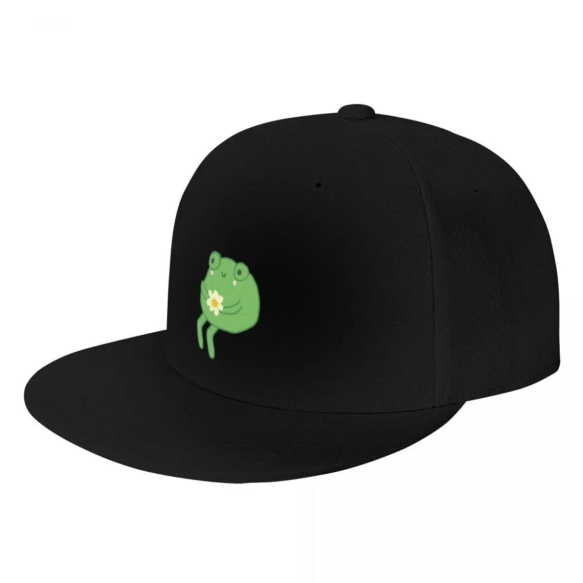 

Frog Birthday Cake Meme - Cute Cottagecore Aesthetic Frog - Depressed Frogge -Toad Sitting with Flower - Funny Sad Baseball Cap
