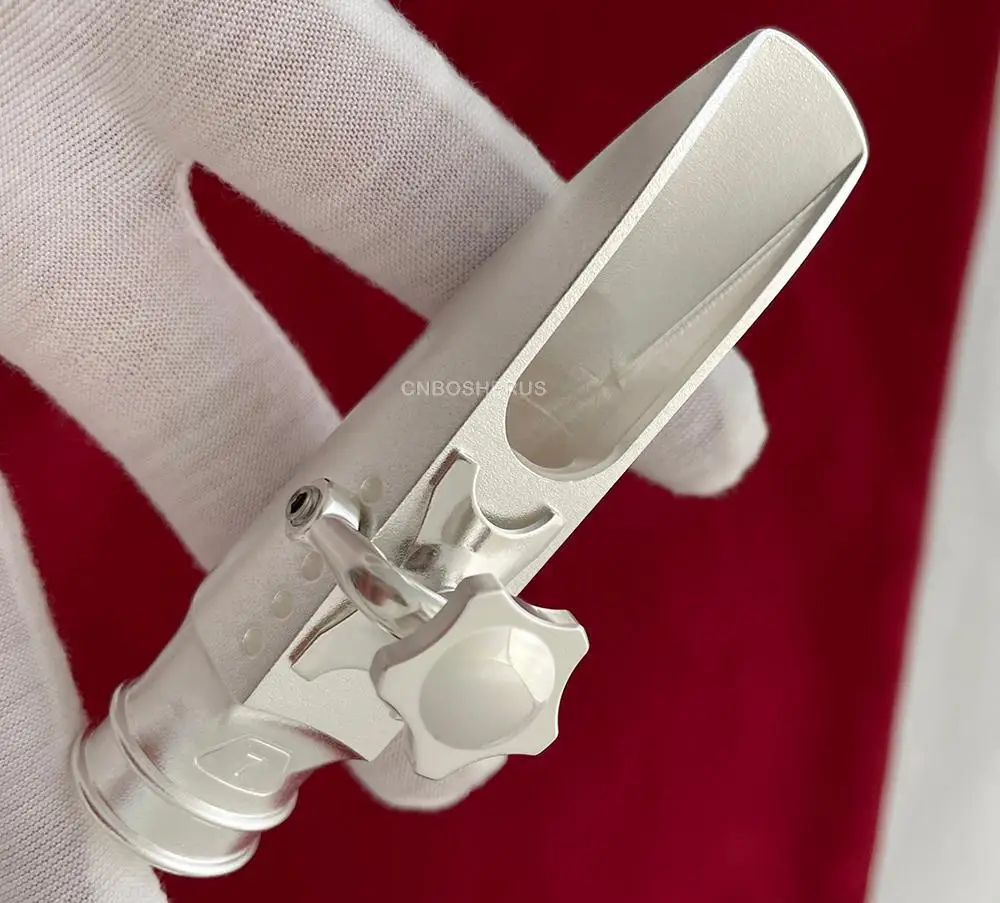 high quality screw Metal Saxophones Mouthpiece For Alto Saxophone Satin SILVER plated 5 - 9
