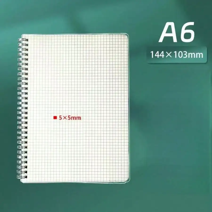 A4/A5/A6/B5 Notizbuch mit PP-Einband und Raster, inklusive Ordner und Notizbuch. Quadratischer Innenkern. Minimalistisches Design. Tragbar. Wasserdicht. – Detail 10